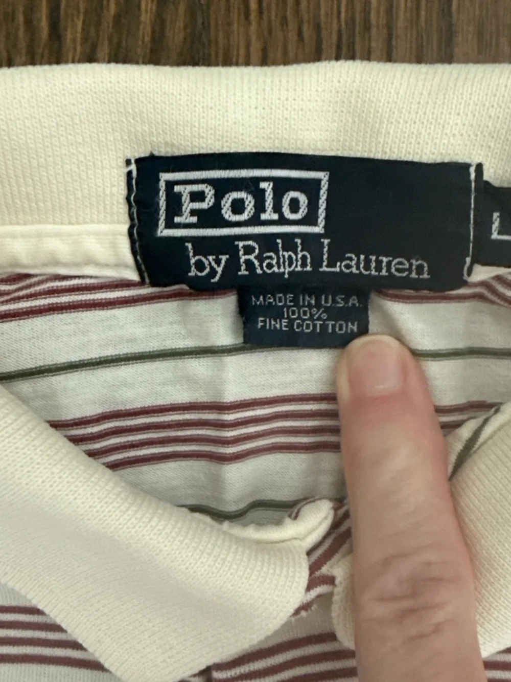 Y2K Vintage 80’s/90’s Ralph Lauren Striped Polo Shirt L Preppy 100% Cotton